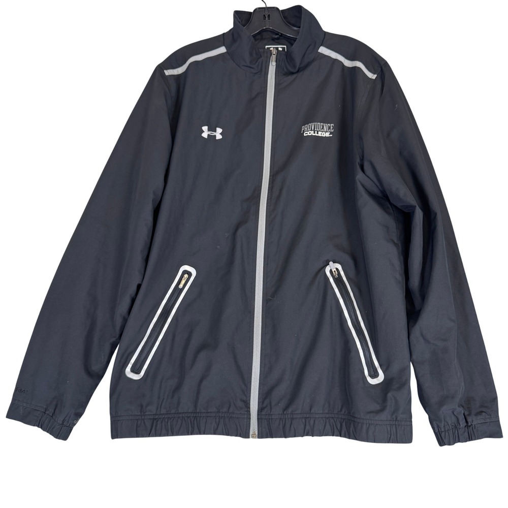 Under Armour Providence College Jacket Mens Medium Black Full Zip Windbreaker